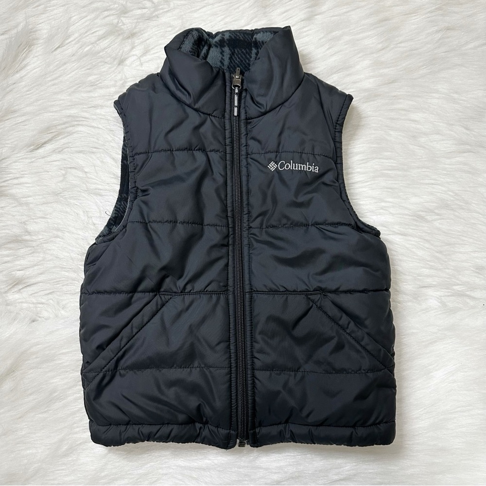 Columbia Boys Toddler Size 4/5 Reversible Winter Puffer Vest